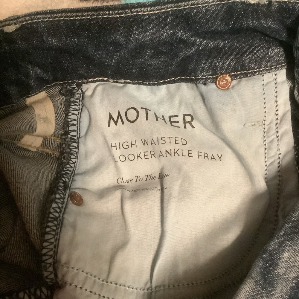 Mother The Looker High-Waisted Skinny Jeans Ankle Fray Size 26 - Picture 12 of 13